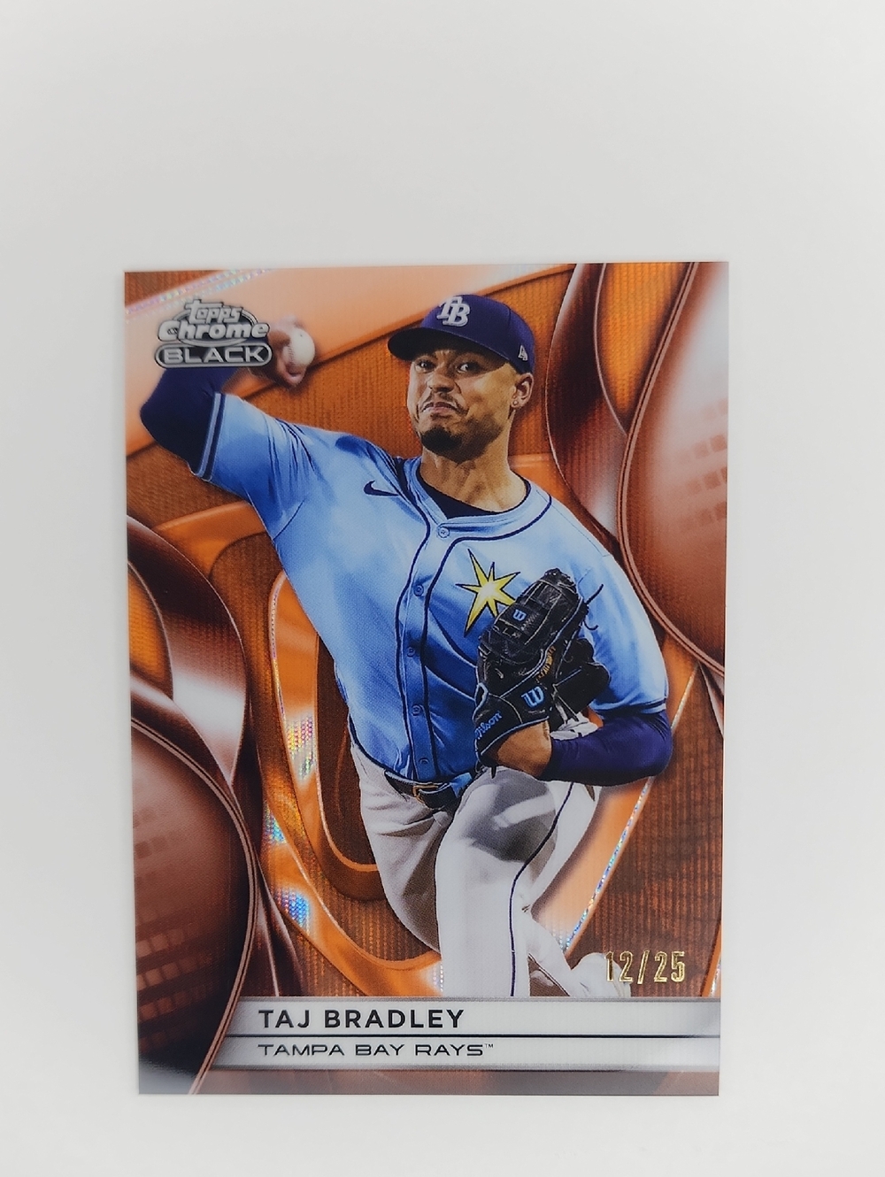 Taj Bradley ~ 2025 Topps Chrome Black ~ Numbered 12 / 25